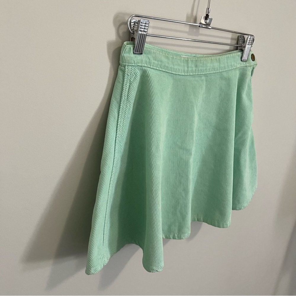 American Apparel Corduroy Mini Circle Skirt Turquoise - Picture 8 of 13